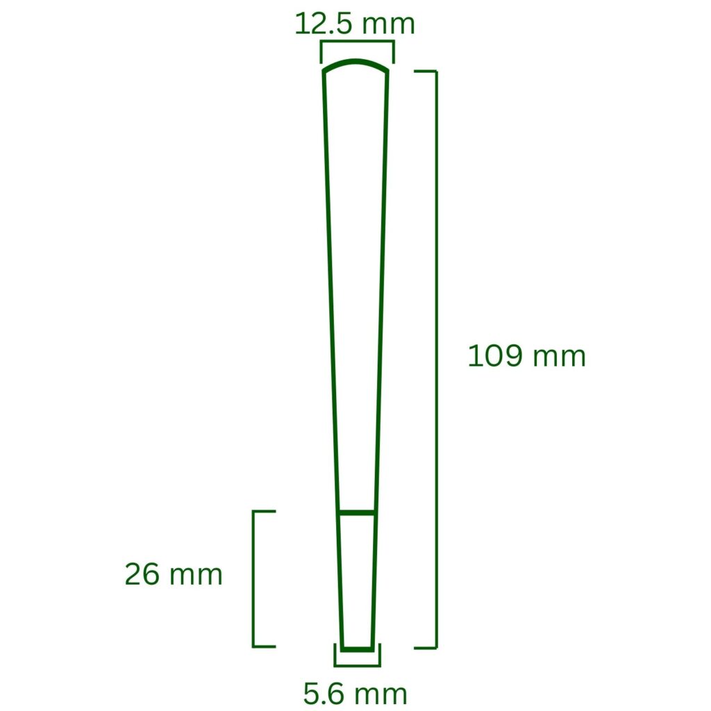 109mm pre rolled cone with custom branding and filter tip options