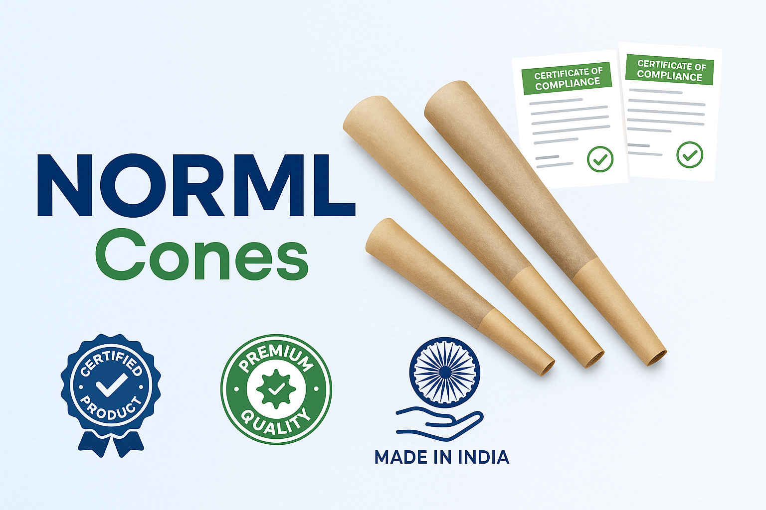 NORML Cones regulatory compliance certificates pre-rolled cone manufacturing